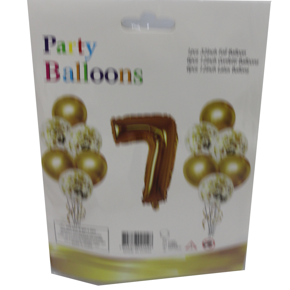 Party Balloons (Set of 1 foil balloon, 6 confetti balloons and 6 latex balloons)