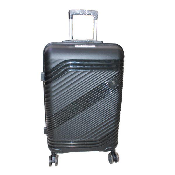 Sleek & Durable Black Plastic Suitcase