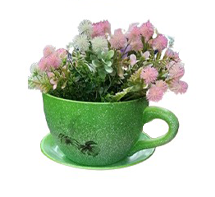 Teacup & Saucer Ceramic Planter