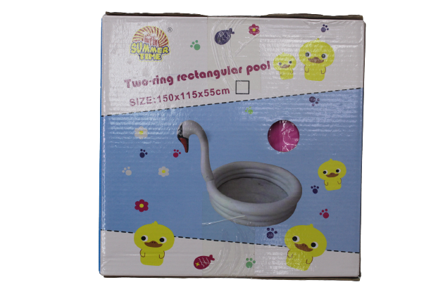 Two Ring Kids Pool (120cm by 90cm by 40cm)