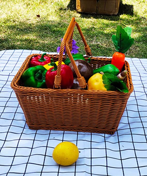 Wicker Basket With Handle