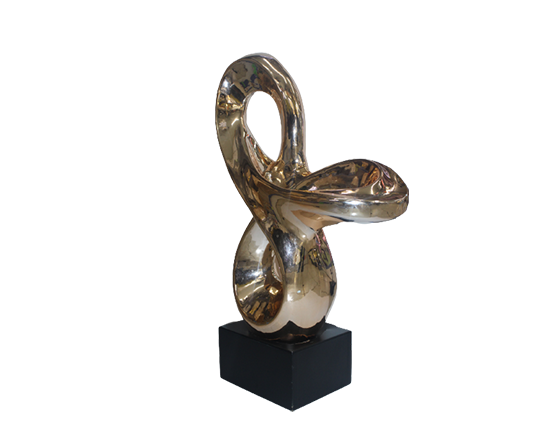 Decor Sculpture Abstract Chrome