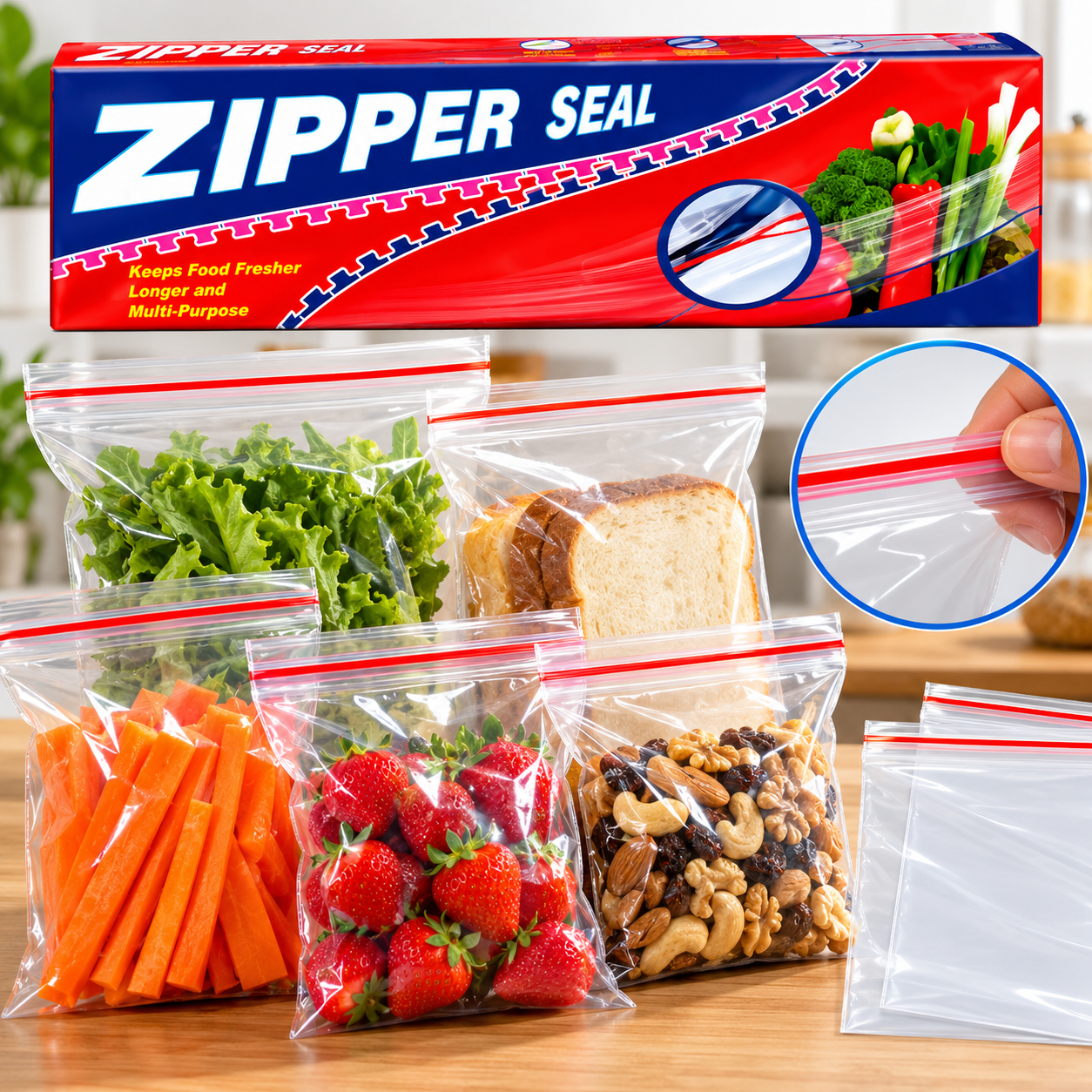 Zipper Seal Bag( 2 FOR 500)