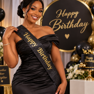 Happy Birthday Party Sash