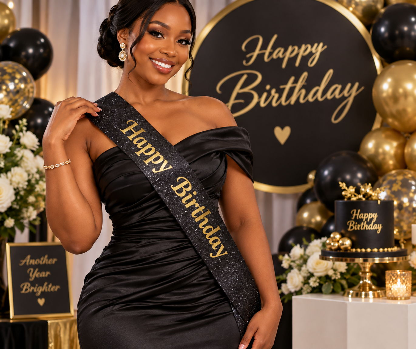 Happy Birthday Party Sash