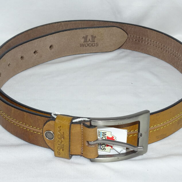 Brown leather belt