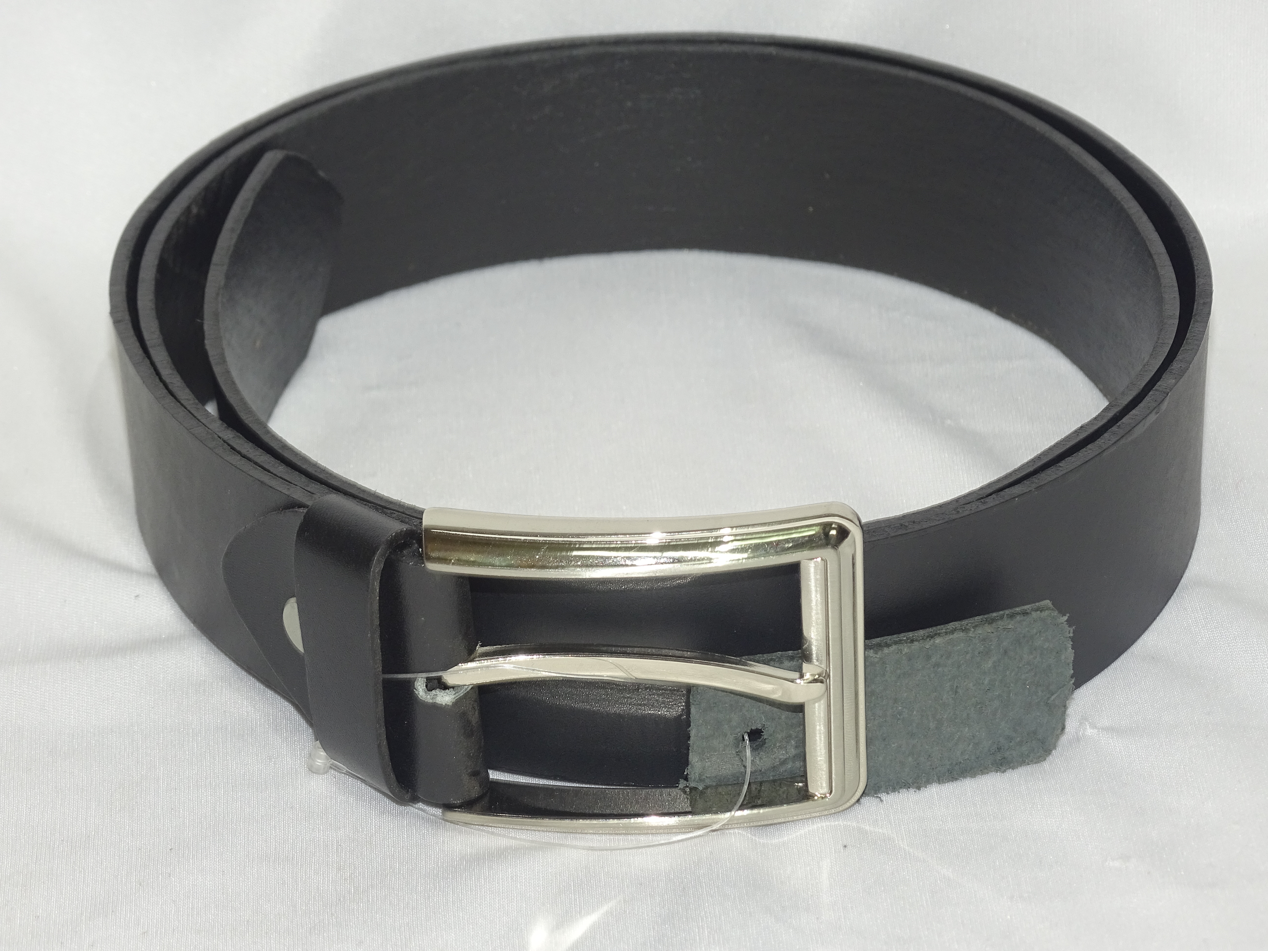 Black leather belt