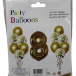 Party Balloons (Set of 1 foil balloon, 6 confetti balloons and 6 latex balloons)