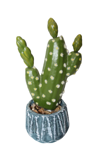 Artificial Cactus in a  ceramic vase