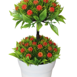 Artificial flower in a vase(MONEY PLANT)