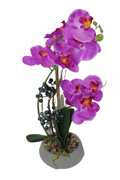Artificial flowers in a vase( MONEY PLANT)