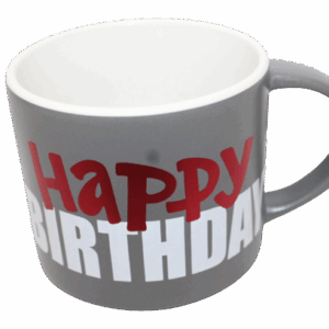 Ceramic Birthday Message Mugs