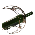 Metallic wine bottle holders