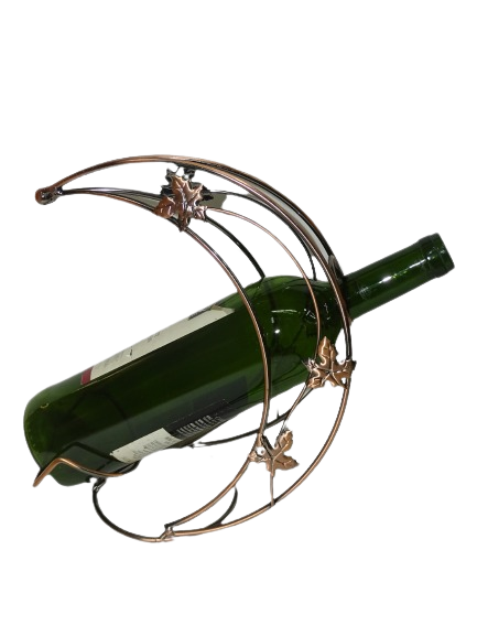 Metallic wine bottle holders