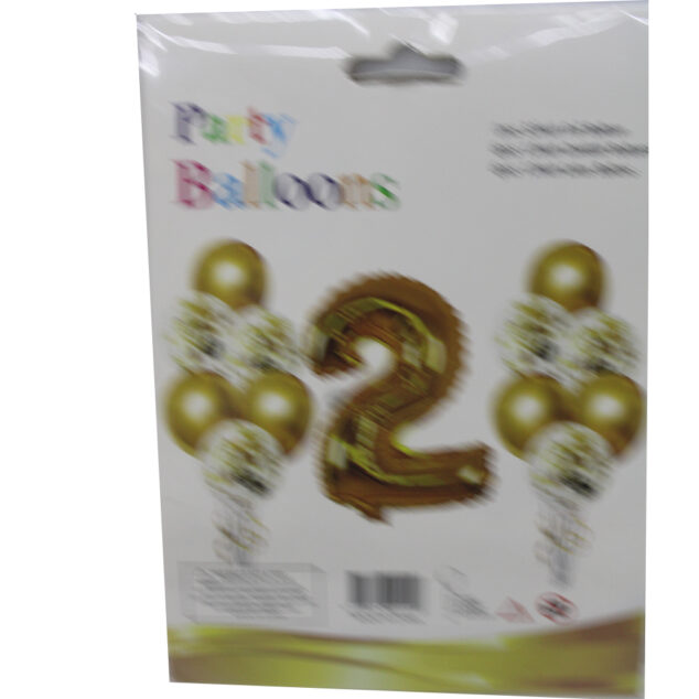 Party Balloons (Set of 1 foil balloon, 6 confetti balloons and 6 latex balloons)