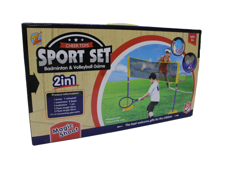 Badminton And Volleyball Sport Set