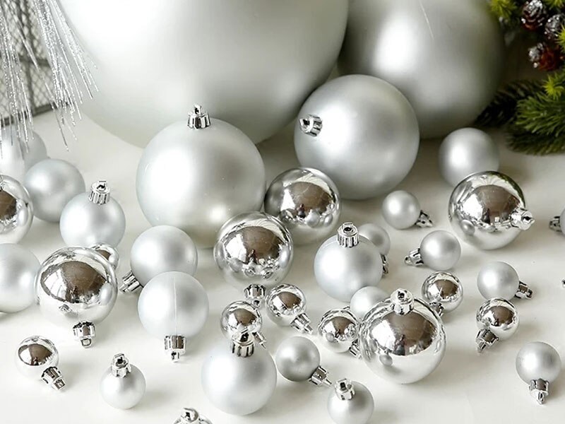 Silver Christmas Balls