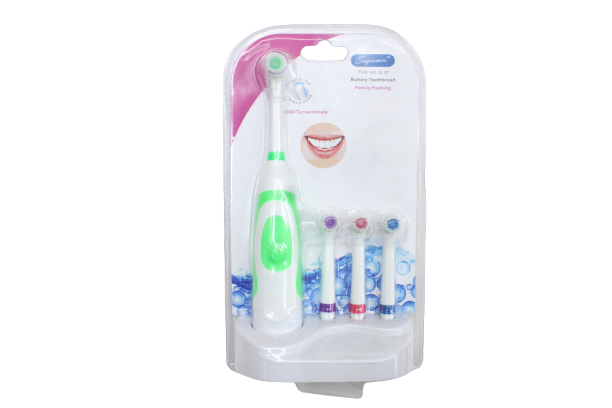 Electric Toothbrush With 4Pcs Replacement Head