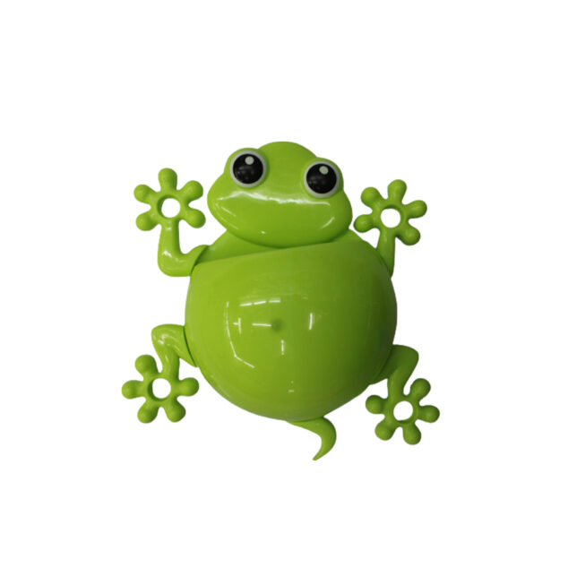 Frog Wall Mount Toothbrush Holder with 4 Suction Cups