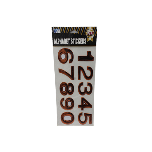 3D Numbers stickers