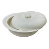 White Ceramic Serving  Bowls with Lid