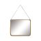 Metal Wall Mirror with Hanging Strap