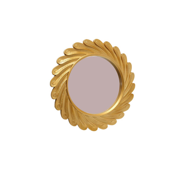 Decorative Mirror With A Golden Frame