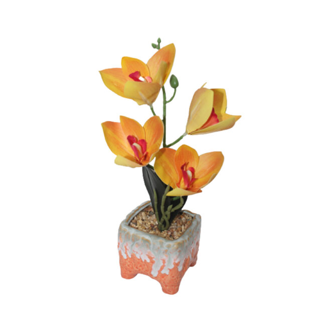 Artificial Flower in a Ceramic Pot