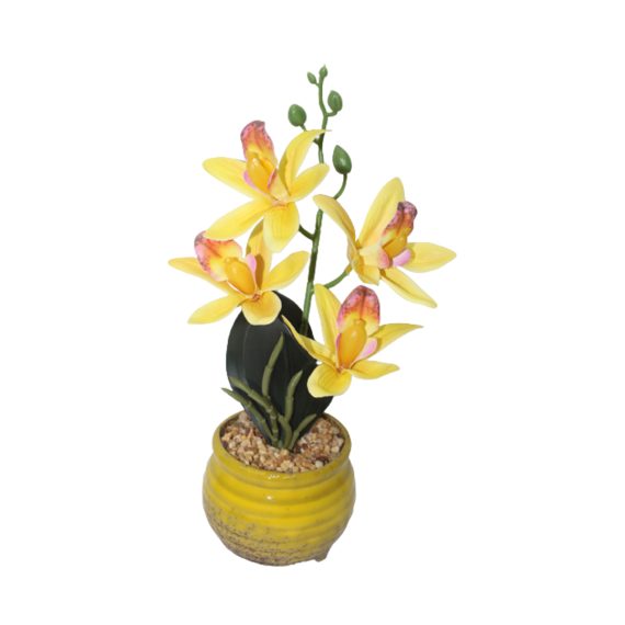 Artificial Flower in a Ceramic Pot
