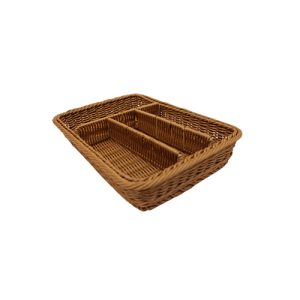 Wicker Divided Basket Trays