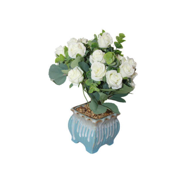 Artificial Flower in a Ceramic Pot