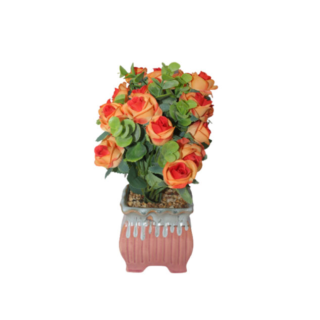 Artificial Flower in a Ceramic Pot