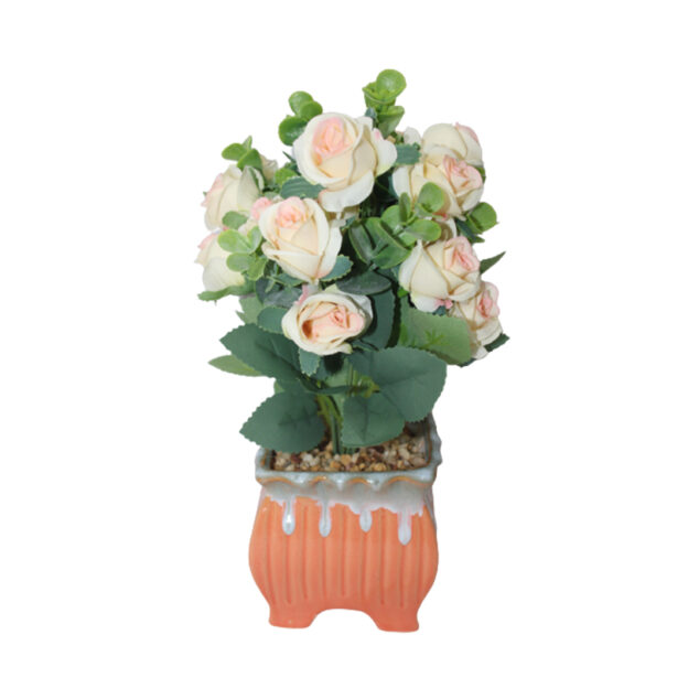 Artificial Flower in a Ceramic Pot