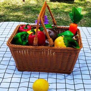 Wicker Basket With Handle