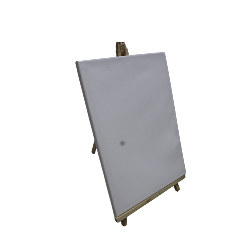 Wooden easel with blank canvas 40 by 30cm