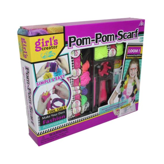 Creator Pom-Pom Scarf Knitting Set