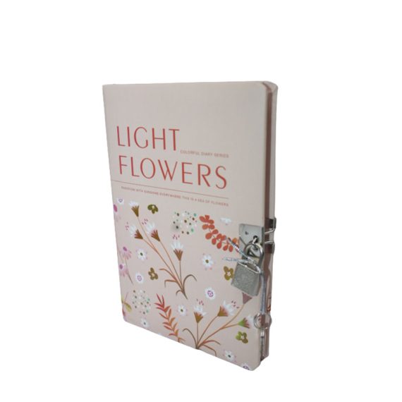 Light Flower A5 Notebook with Padlock