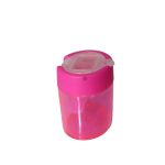 Dual Pencil/Jumbo Crayon Sharpener with Cover and Bin