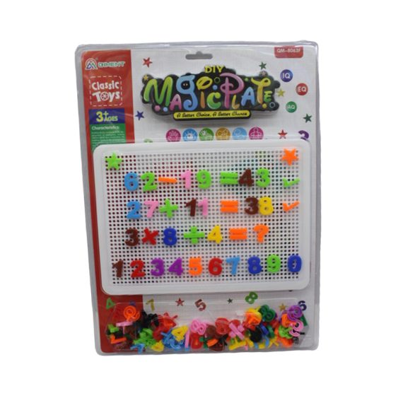 Magic Panel Numbers Peg Toy