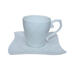 Ceramic Coffee Mug with Saucer