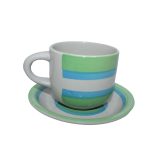 Ceramic Coffee Mug with Saucer