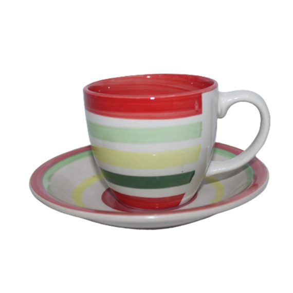 Ceramic Coffee Mug with Saucer