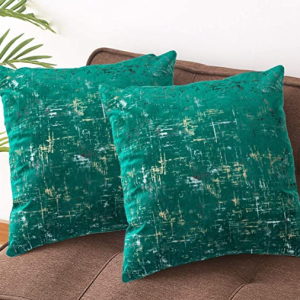 Reversible Printed Silk Linen Cushion  16 X16