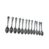 12pcs Plastic Silver Coated Spoons