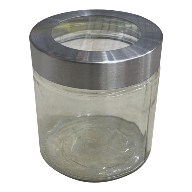 Glass Storage Jar with lid (small)