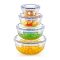 Pack of 4 Square Sealed Storage Containers {500,900,1500 and 2400ML}