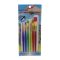 6Pcs Colorful Paint Brush Set Round and Flat Brush Artist Watercolor Oil Brush
