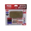 Dry Erase White Board Markers Pens Set with Duster Cleaner