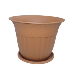 Round Plant Pot With Tray