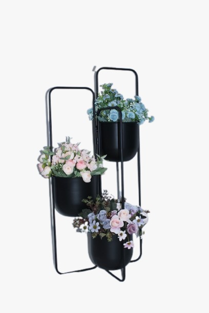 Round multi tiered plant stand